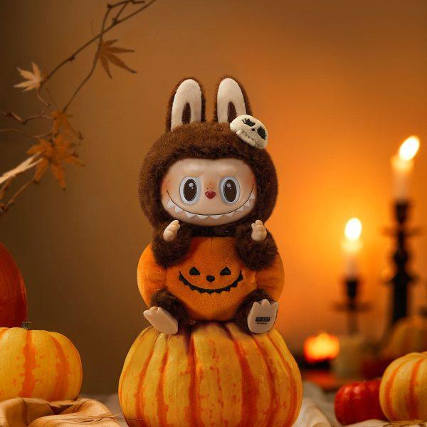 Happy Halloween Party Labubu-Sitting Pumpkin Vinyl Plush Pendant - Image 3